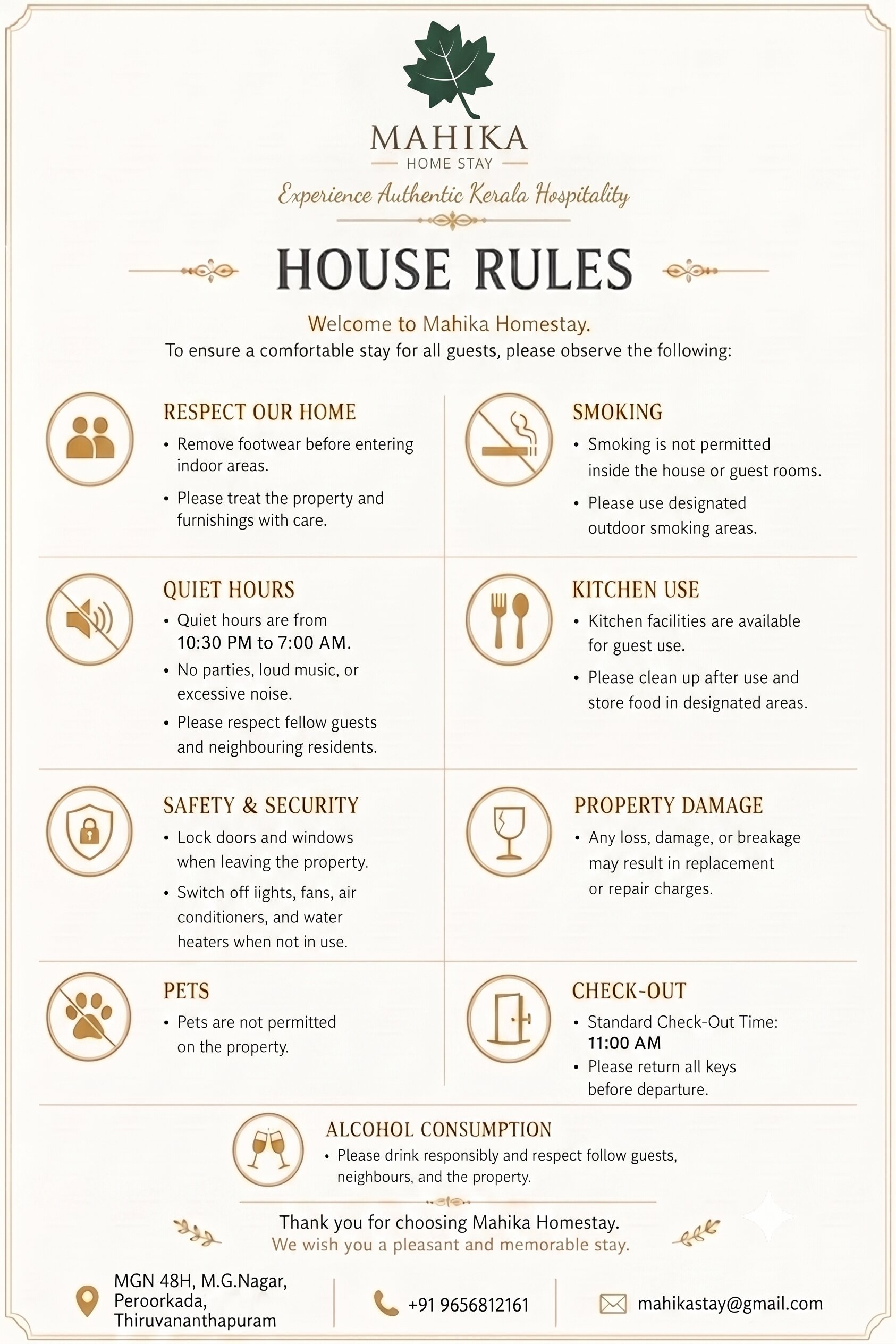 Mahika Homestay House Rules